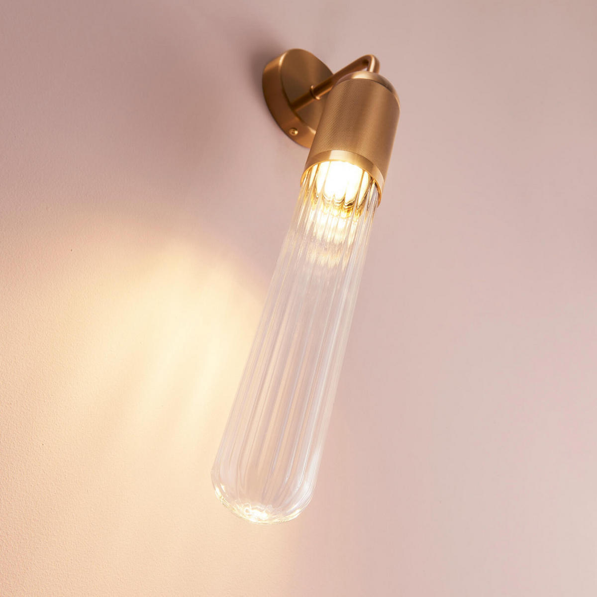 WANDLEUCHTE Hita, Gold / Messing, 50cm - Goldfarben, Glas (6/50/14cm) - KOSILUM