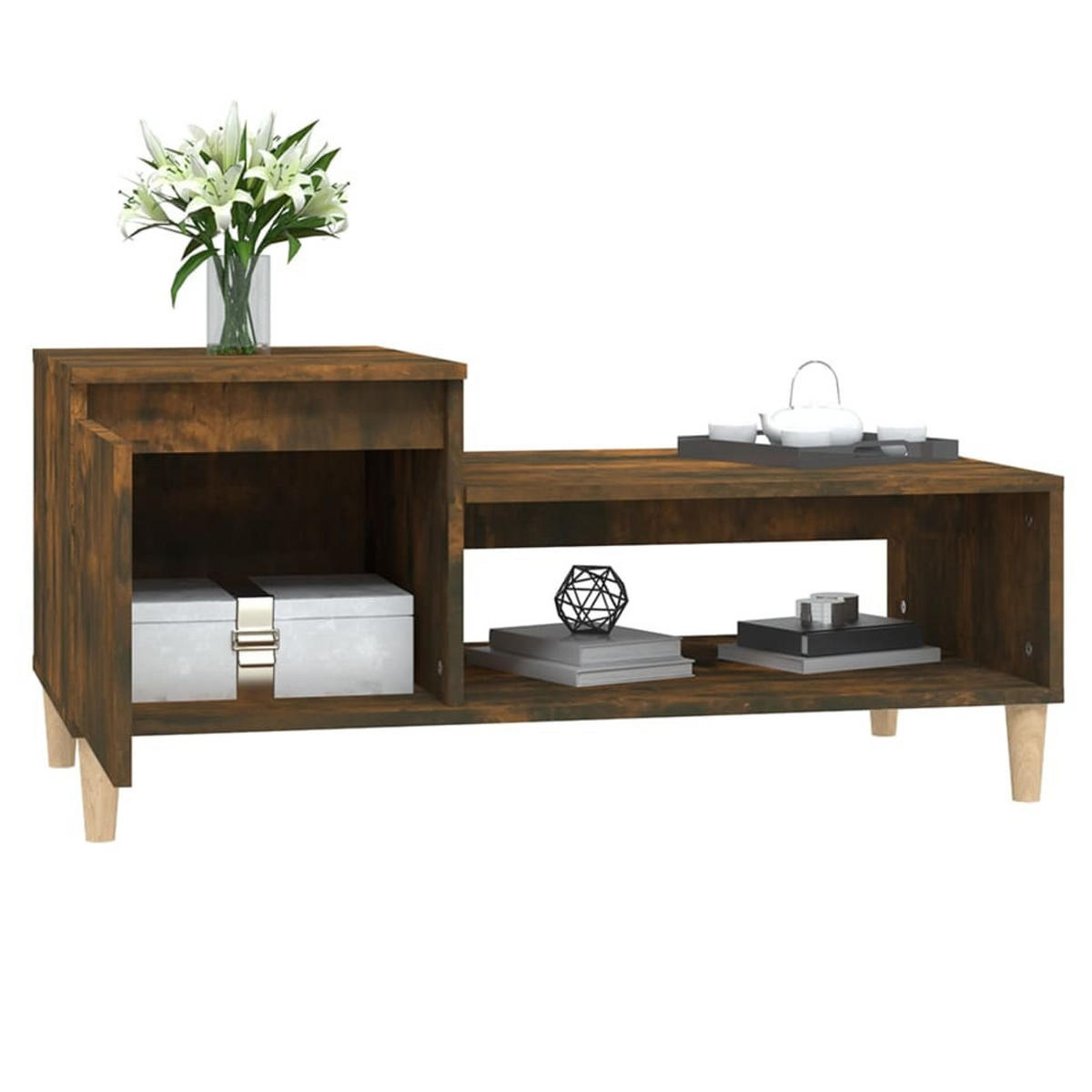 COUCHTISCH Räuchereiche 100x50x45 cm Holzwerkstoff - Braun, Holzwerkstoff (50/100/45cm) - furnicato