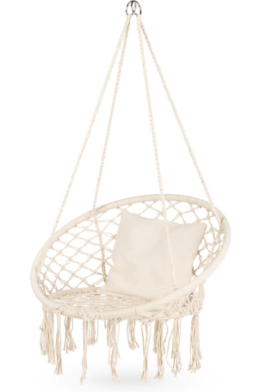 HÄNGESESSEL 80 cm Durchmesser, bis 150 kg - Beige, Textil (80/38/80cm) - Outtec