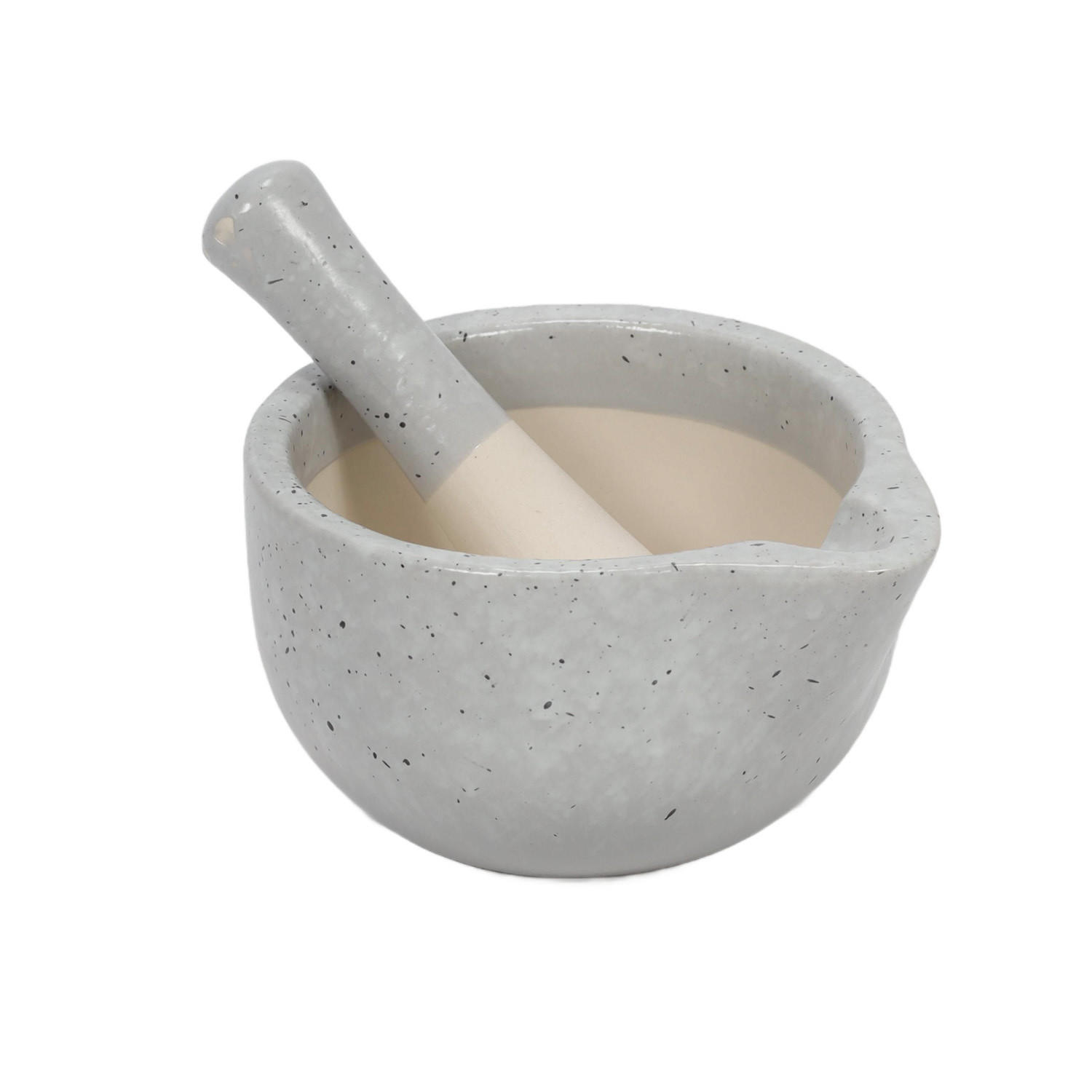 KÜCHENMÖRSER mit Stößel 11,4/11,4/10 cm - Grau, Keramik (11.4/10/11.4cm) - Excellent Houseware