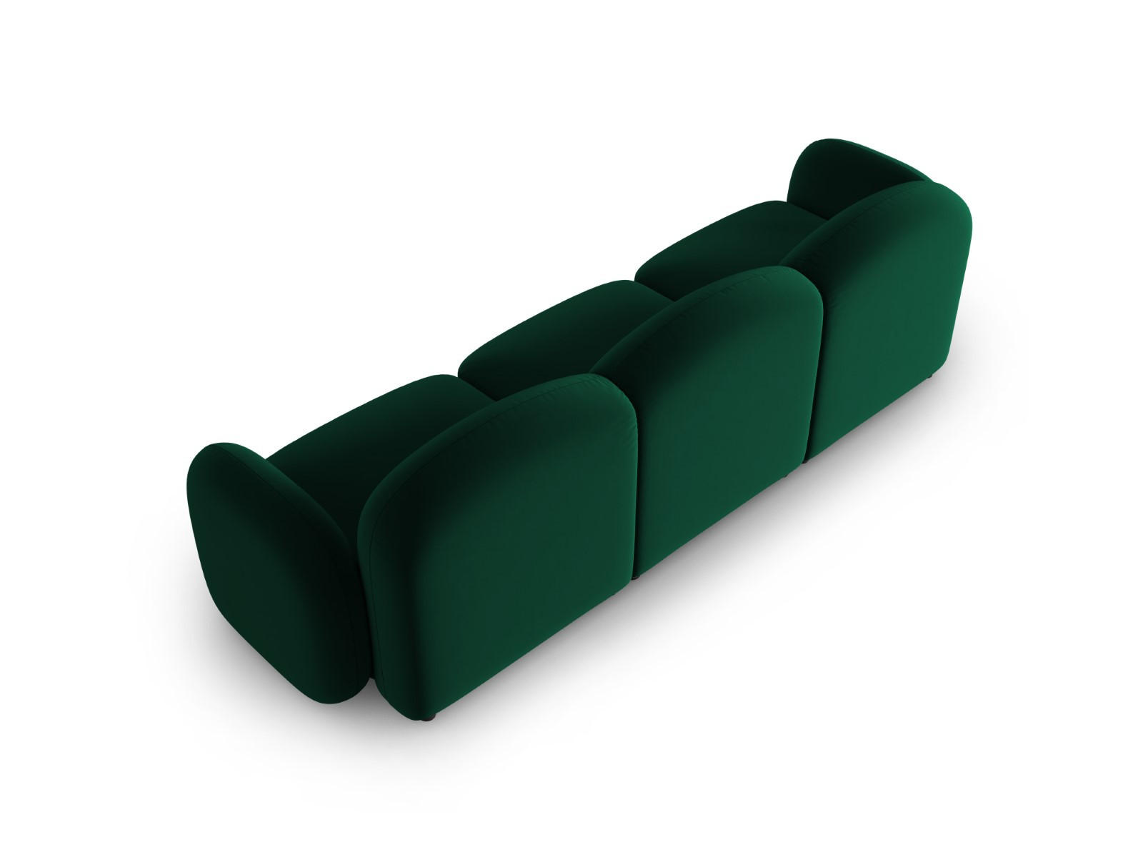 Thumbnail - Micadoni Sofa, Dunkelgrün, Textil, 3-Sitzer, 87x80x272 cm, Hergestellt in Europa, Wohnzimmer, Sofas & Couches, Sofas, 3-...