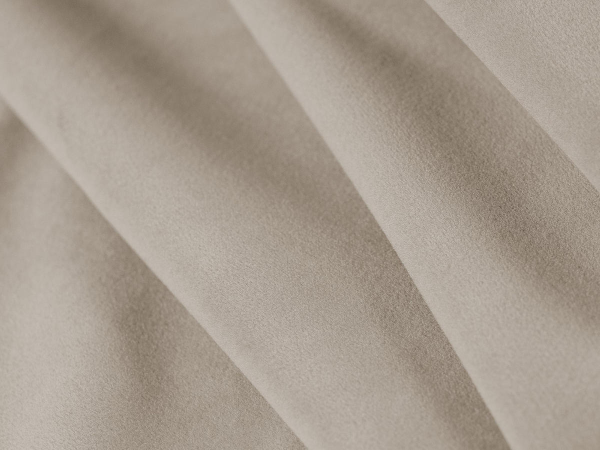 PANORAMASOFA rechts Ruby aus Samt beige 7 Sitzplätze - Beige, Textil (273/69/366cm) - Micadoni