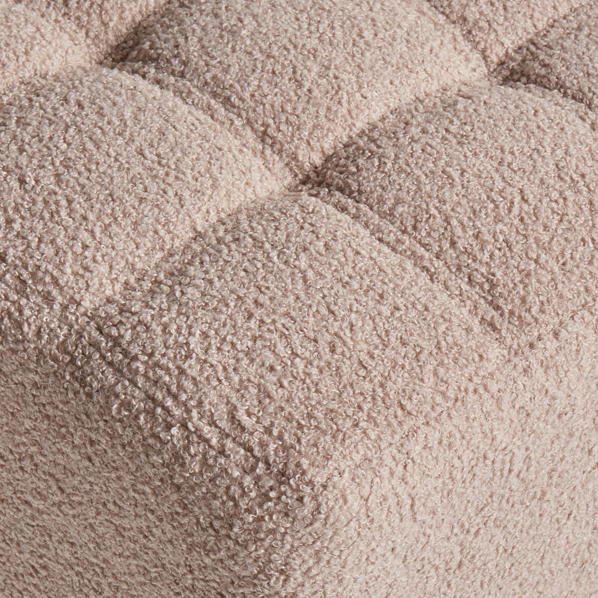 POUF Beige Kansas - Beige, Textil (38/39/38cm) - Beliani