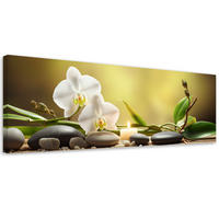 WANDBILD gelbes zen muster - Gelb, Textil (90/30cm) - Feeby