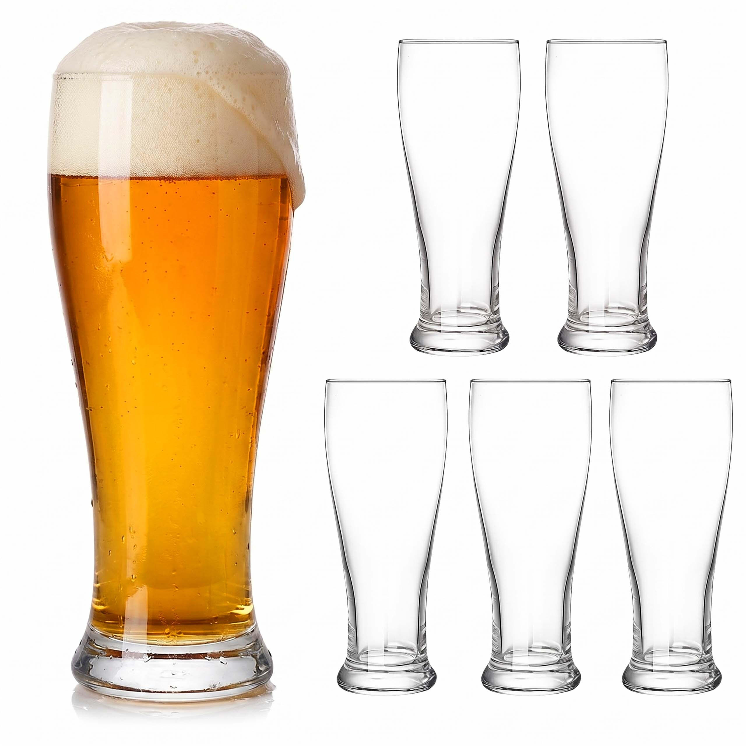 Relaxdays PIVNÍ SKLENICE Transparentní 6dílná-sada sklo 460 ml