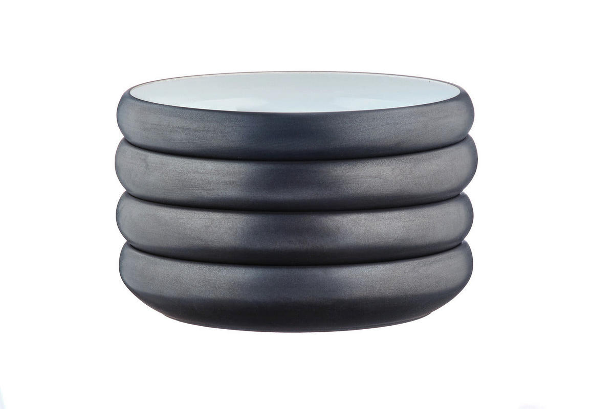 SUPPENTELLER Gourmet Ø21,5cm - 4er-Set - Onyx - Schwarz, Keramik (21.5cm) - Björn