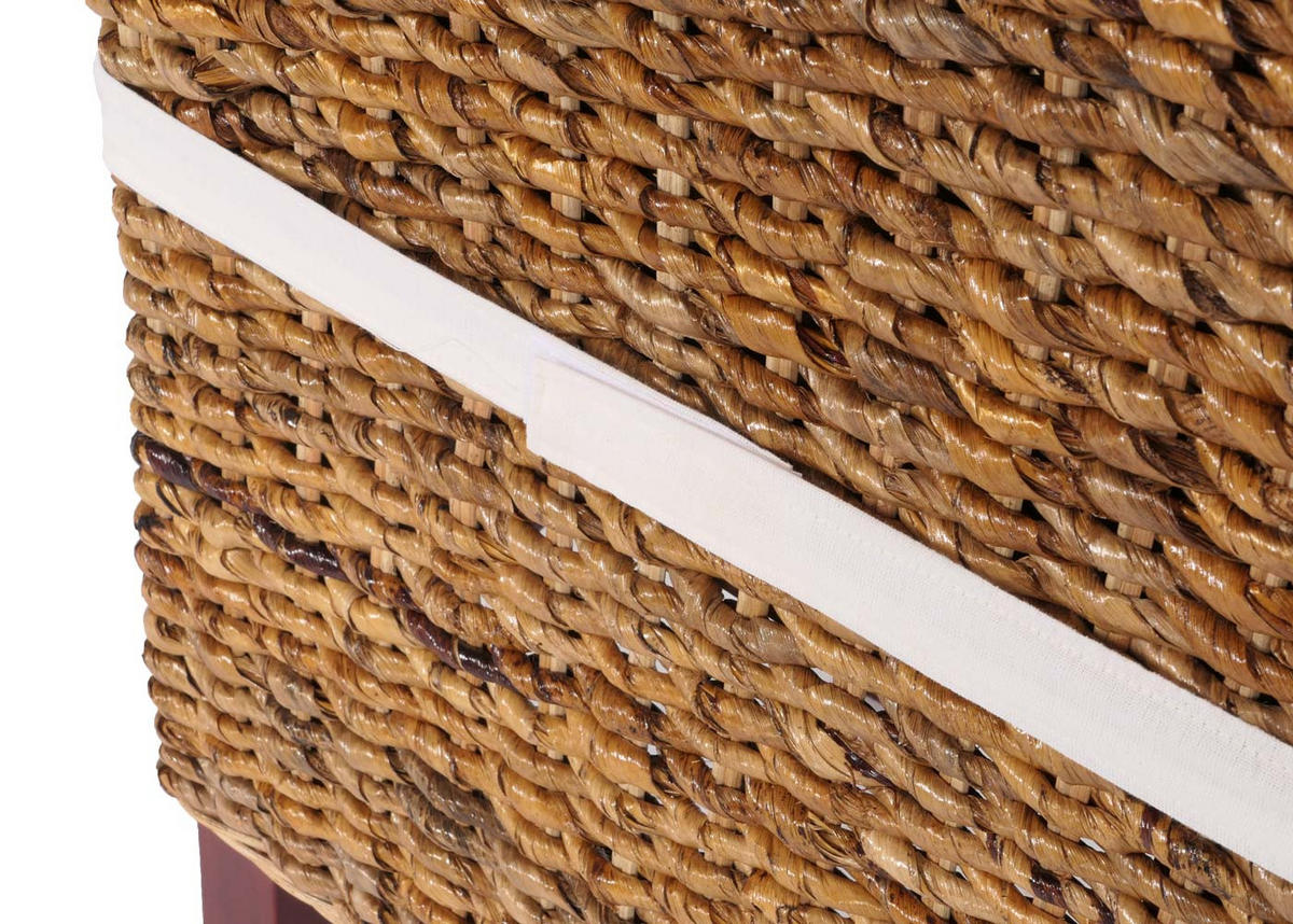 ESSZIMMERSTUHL 2er-Set Korbstuhl Stuhl Malibu Bananengeflecht 96x46x41cm Sitzhöhe 46cm hell mit Kissen - Hellbraun, Kunststoff (46/96/41cm) - CHEFGASTRO