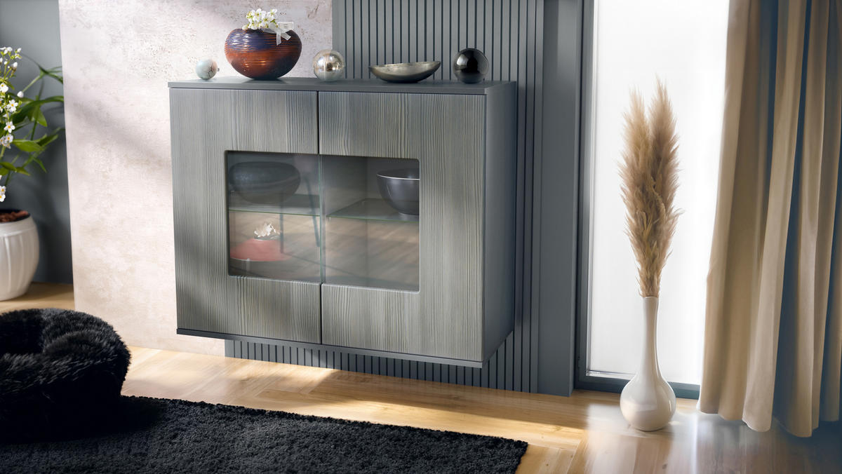 KOMMODE Grömitz Avola-Anthrazit - Anthrazit, Holzwerkstoff (92.5/73.5/35cm) - Vladon