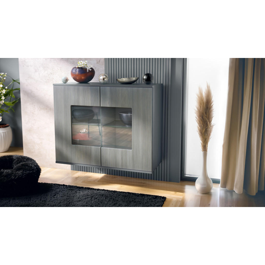 Thumbnail - Vladon Kommode, Anthrazit, Holzwerkstoff, 92.5x73.5x35 cm, Wohnzimmer, Kommoden & Sideboards, Kommoden