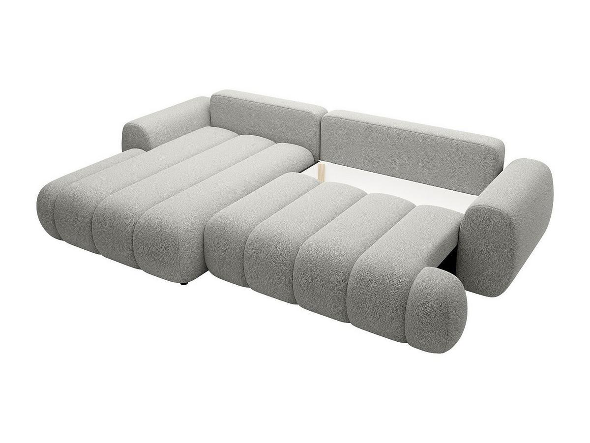 ECKSOFA mit Schlaffunktion - Ecke links - Stoff - Hellgrau - FRIDORA - Hellgrau, Textil (272/168cm) - Vente-Unique