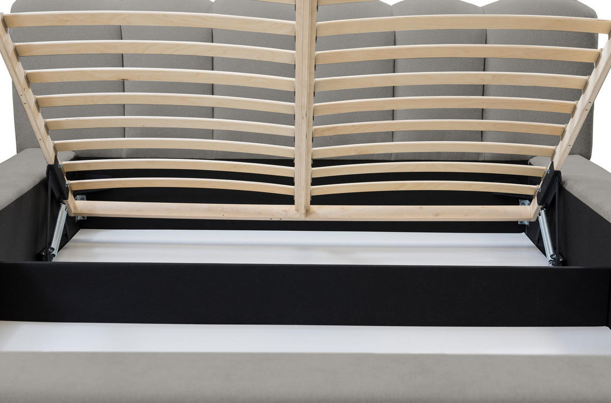 POLSTERBETT schenilen Struktur Ranera 180x200 cm, Dunkelgrau - Dunkelgrau, Textil (180/200cm) - Fedve