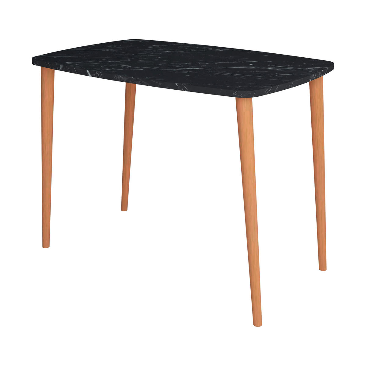 SCHREIBTISCH Kongsberg - Schwarz/Naturfarben, Holz/Holzwerkstoff (60/90/70cm) - [en.casa]