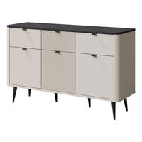 KOMMODE Marly Kaschmir / Graustein 130 / 40 / 82cm - Kaschmir/Beige, Holz/Holzwerkstoff (130/82/40cm) - Feldmann-Wohnen