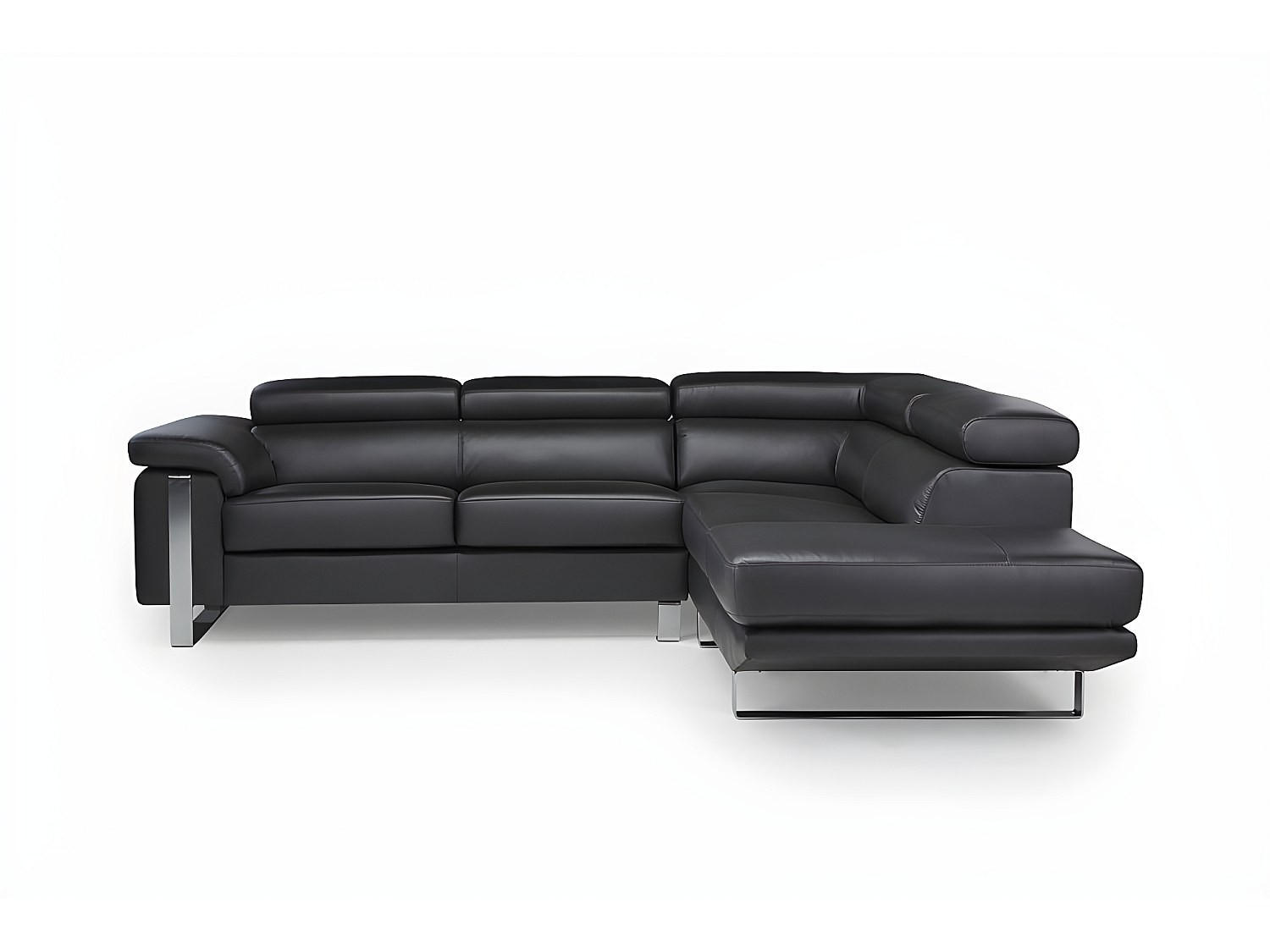 Vente-Unique Sofa Schwarz 253x87x213 cm