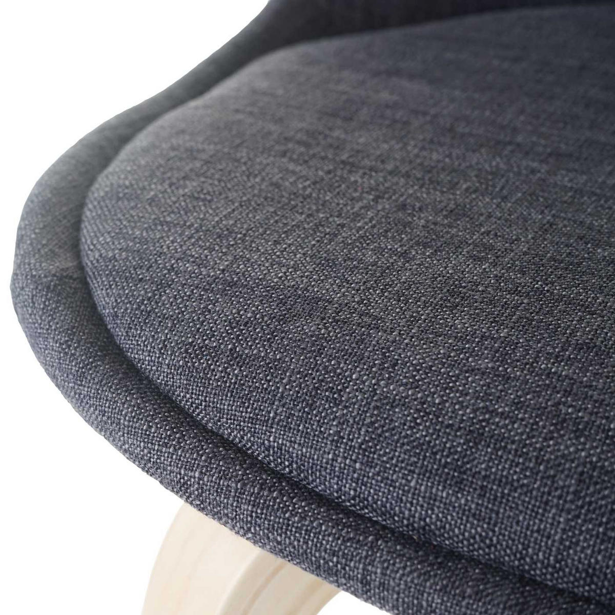 BARHOCKER 2er-Set mit Lehne, einfach Sitzhöhe 76cm Textil Dunkelgrau mit Lehne - Dunkelgrau, Kunststoff/Textil (44/97/45cm) - PROREGAL