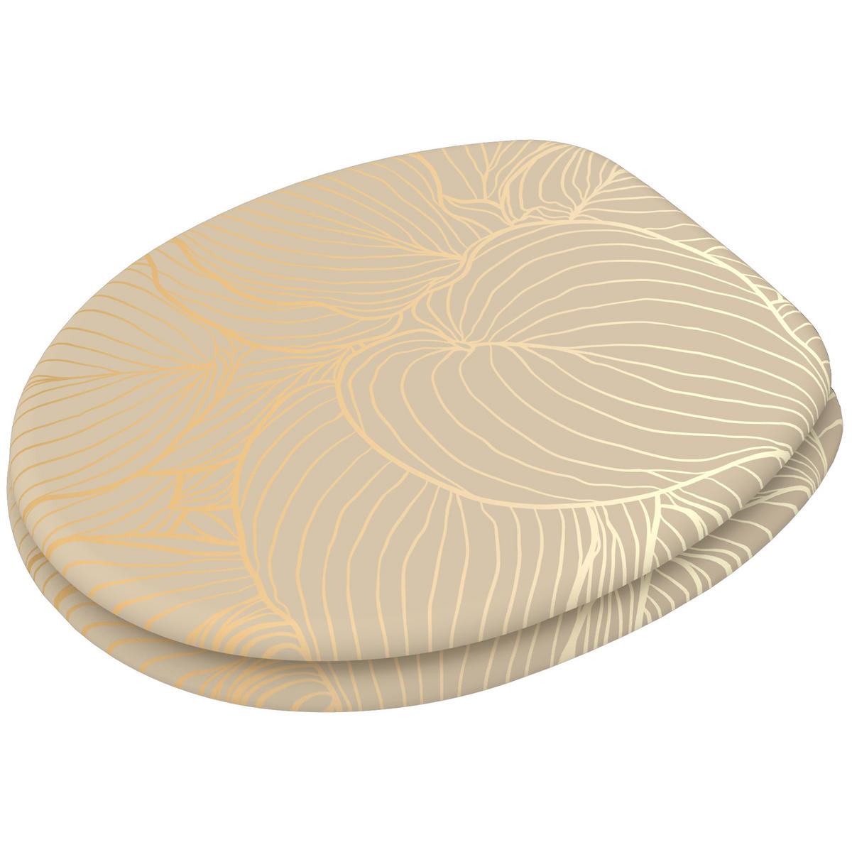 WC-SITZ Hosta - Beige, Holzwerkstoff (38/6/47cm) - Sanilo