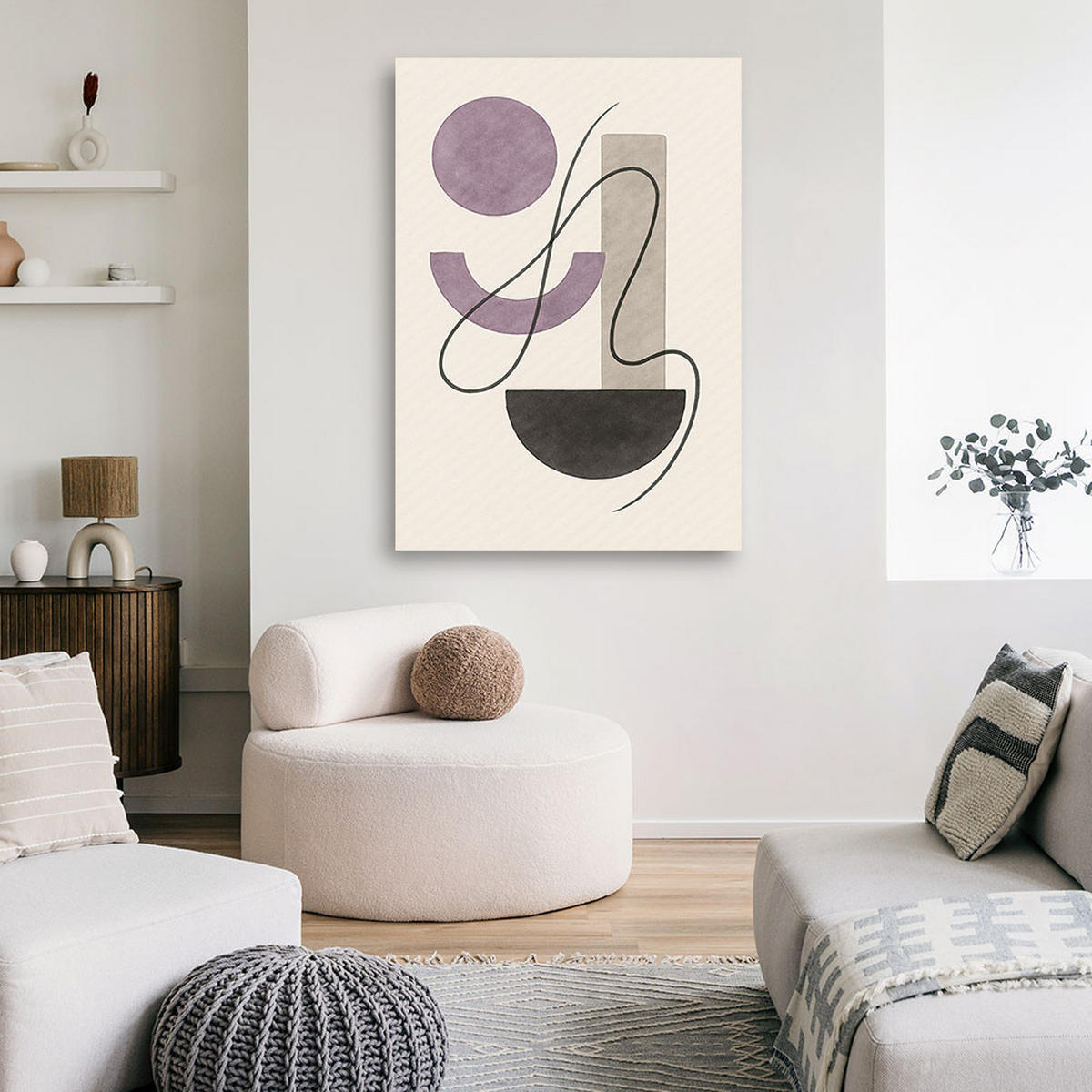 LEINWANDBILD Abstraktion 20x30cm - Grau, Textil (20/30cm) - Feeby