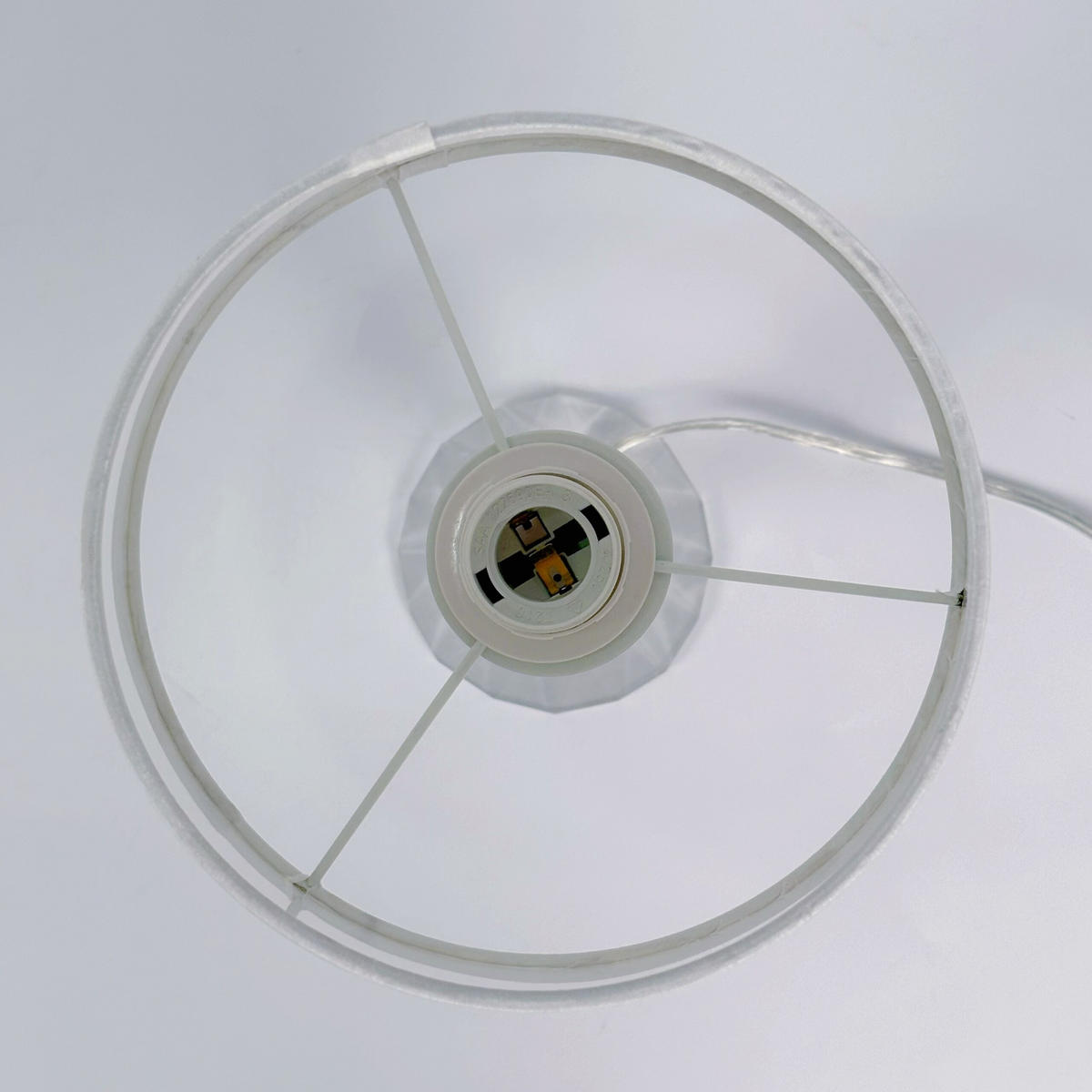 TISCHLAMPE - Weiß, Glas/Textil (23/23/40.5cm) - Relaxdays