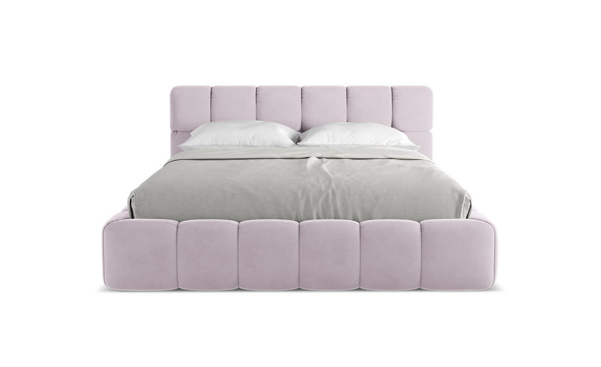 POLSTERBETT mit Bettkasten und Lattenrost 180x228 Violett - Lila/Flieder, Kunststoff/Textil (160/200cm) - Makamii