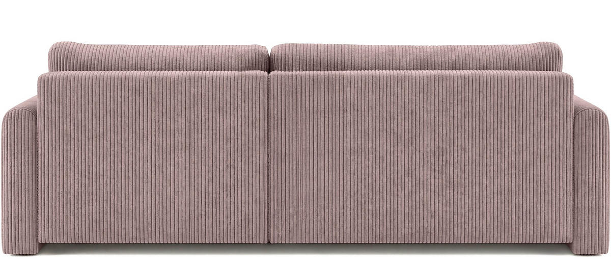 ECKSOFA Cora mit Schlaffunktion & Stauraum, Universell Rechts/Links, Rosa Cord Chenille 260/82/160 cm - Schwarz/Rosa, Kunststoff/Textil (250/160cm) - WFL GROUP