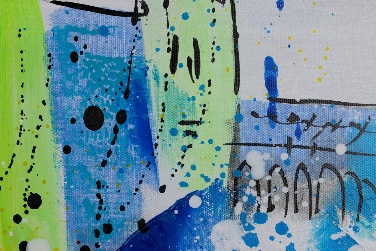 ACRYLBILD HANDGEMALT 120/60 cm - Grau, Holz/Textil (120/60cm) - KUNSTLOFT