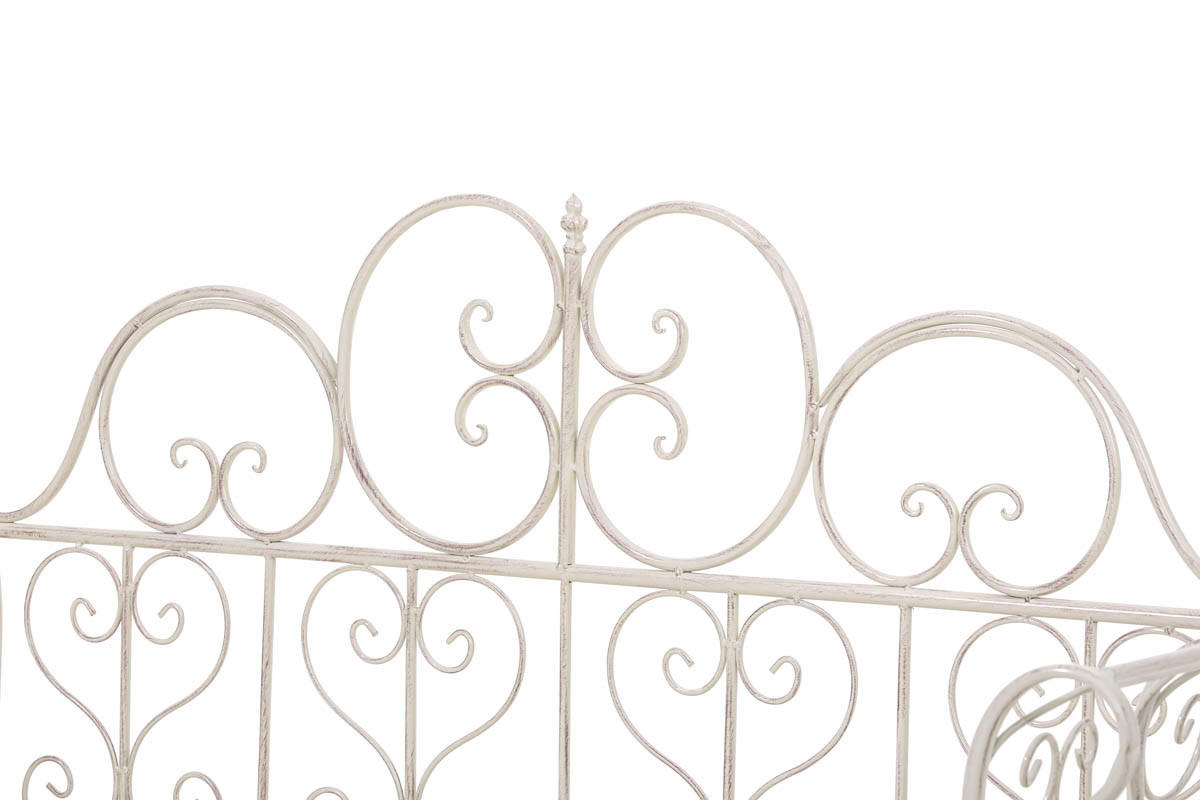 GARTENBANK Lenar Metall Beige 128x46x94cm Metallbank - Beige, Metall (128/94/46cm) - DELUKE