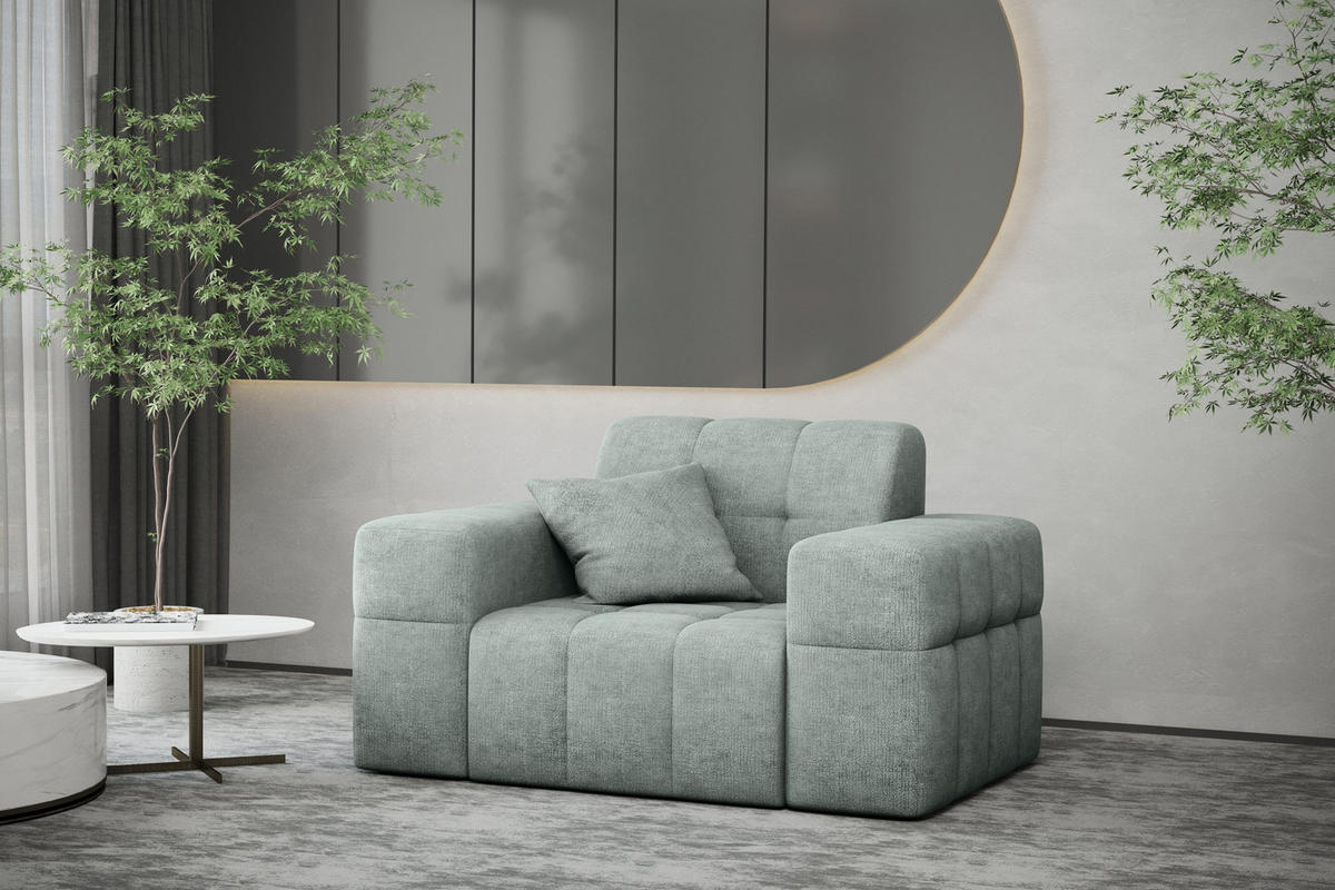 SESSEL NIMES Stoff Perfect Harmony Mintz - Mintgrün, Holz/Textil (120/82/92cm) - Kaiser Möbel