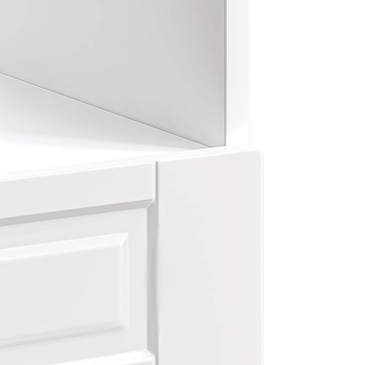 HERDUMBAUSCHRANK Porto Hochglanz-Weiss Holzwerkstoff - Weiß, Holzwerkstoff (46/81.5/60cm) - vidaXL