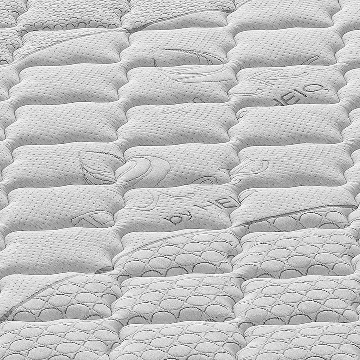 MATRATZE 200x200, Höhe 20 cm, Memory-Schaum, ERMES - Weiß, Textil (200/200cm) - iLoveSleep