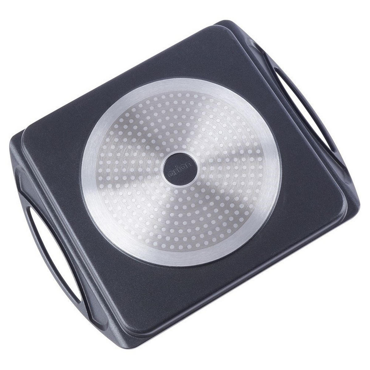 GRILLPLATTE Grande schwarz - Schwarz, Metall (34/26.5/5.5cm) - Orion 
