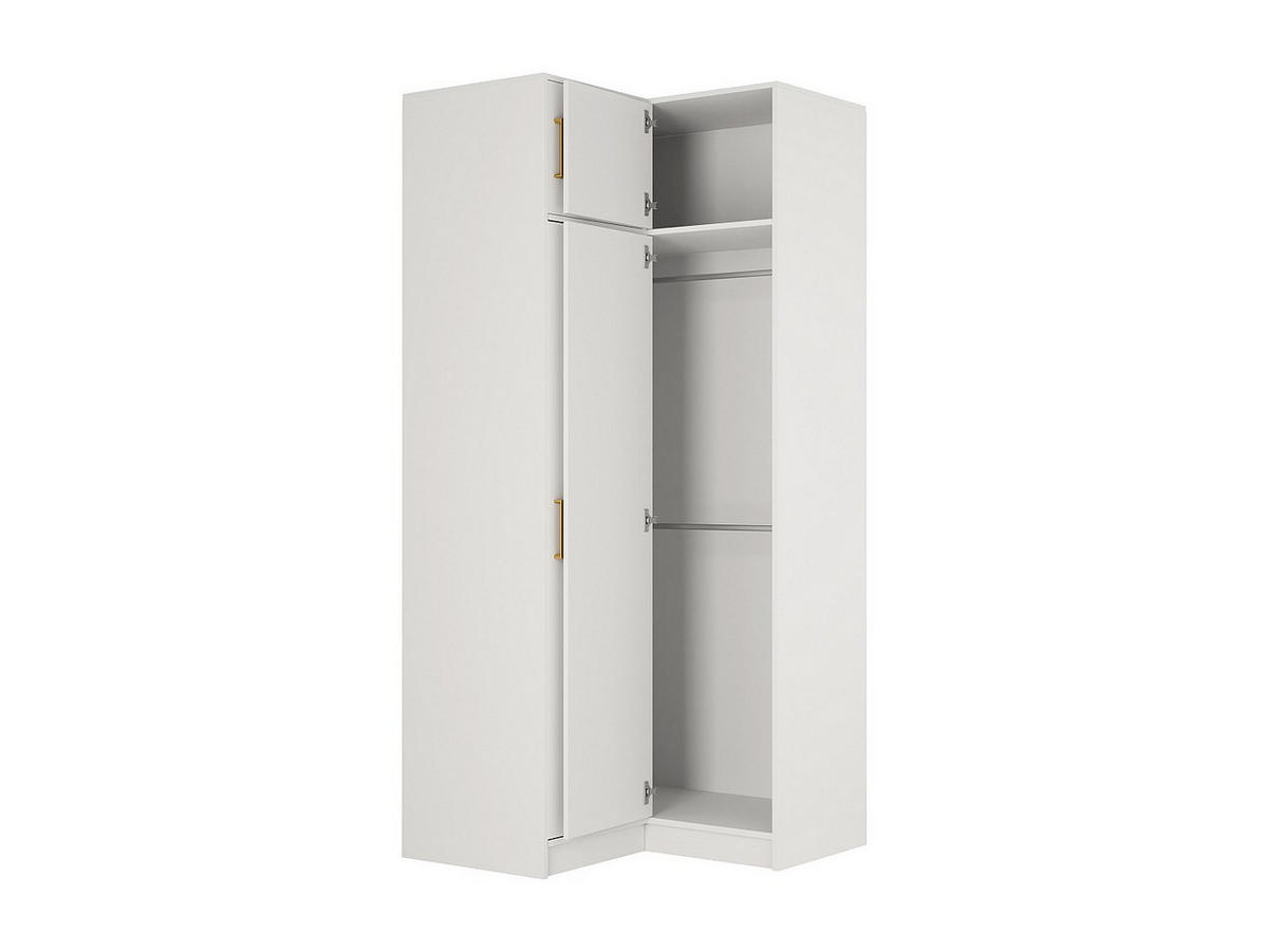 KLEIDERSCHRANK - 115.2 cm x 106.5 cm - holz - weiß Lizandro - Weiß, Holz (115.2/245/106.5cm) - Vente-Unique