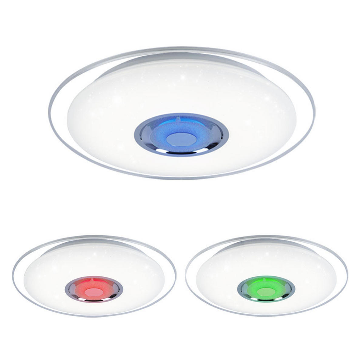 LED DECKENLEUCHTE Metall Weiß TUNE - Weiß, Metall (47.5/47.5/5.7cm) - Globo Lighting