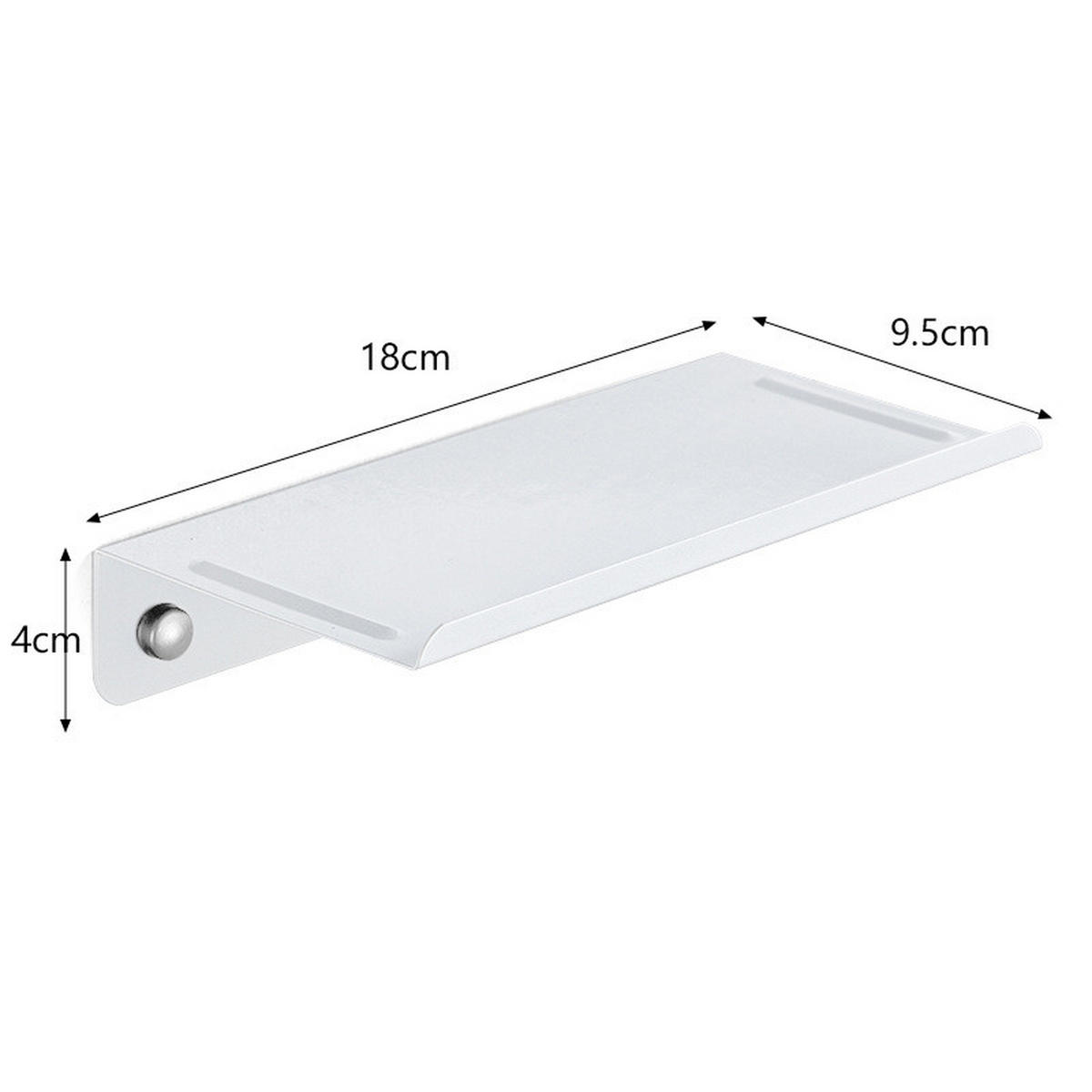 BADEWANNENABLAGE – 18 x 9,5 x 5,5 cm – Weiß - Weiß, Metall (19/7/11cm)
