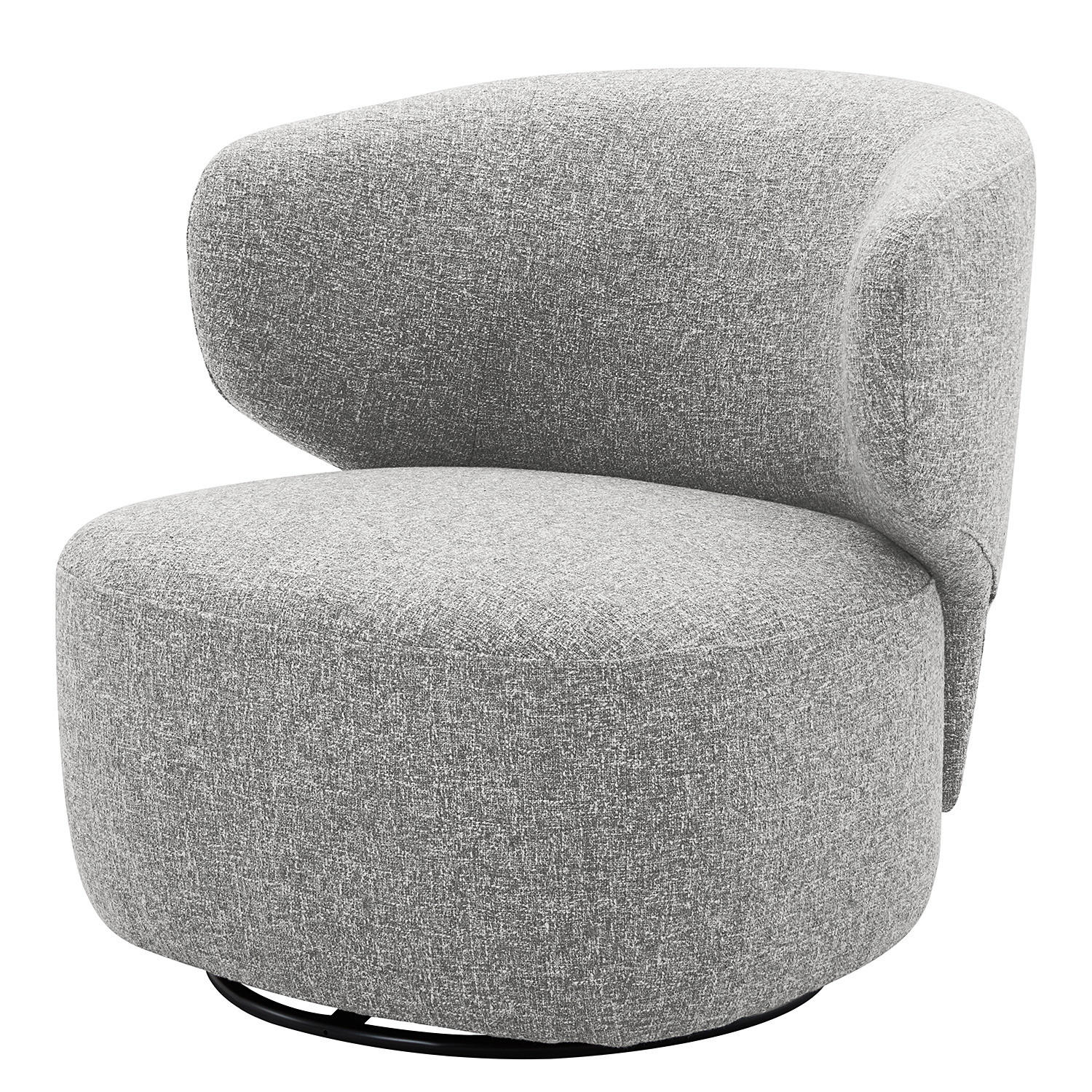 DREHSESSEL - Grau, Textil/Metall (80/81/76cm) - home24