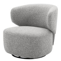 DREHSESSEL - Grau, Textil/Metall (80/81/76cm) - home24
