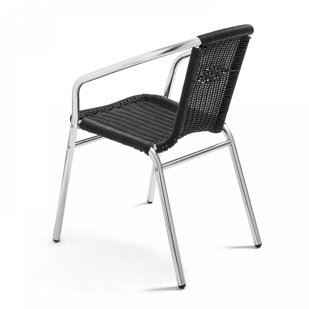 GARTENSTUHL, Schwarz - Schwarz, Metall (60/72/51cm) - Oviala