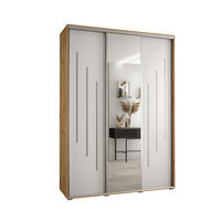 SCHWEBETÜRENSCHRANK 235,2/170/60 3-türig - Silberfarben/Weiß, Holz/Metall (170/235/60cm) - Abiks Möbel