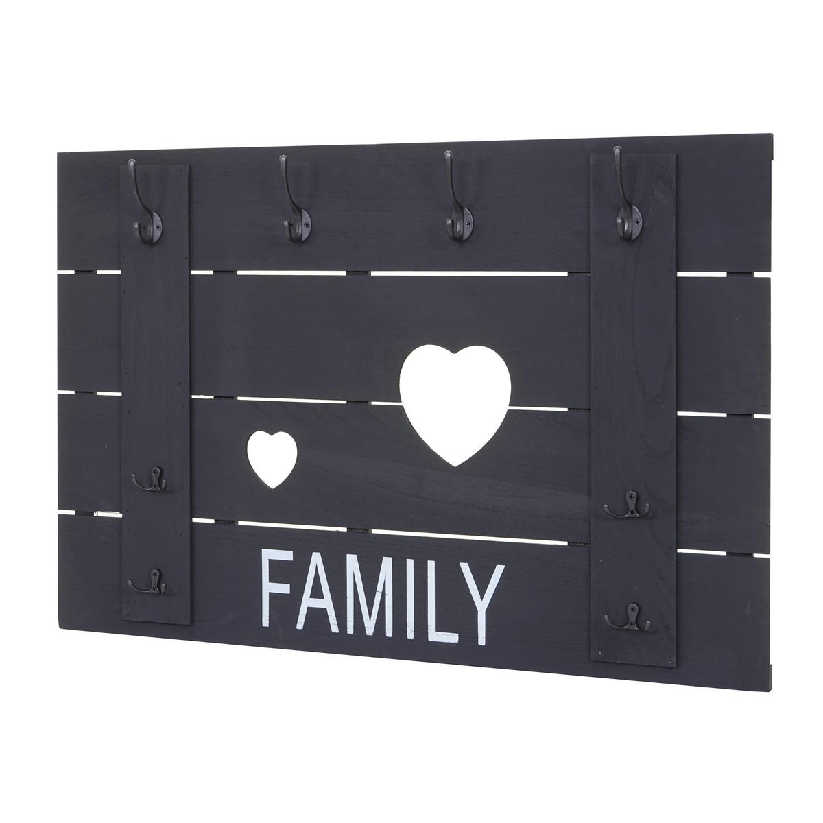 WANDGARDEROBE FAMILY SHABBY-LOOK Grau - Grau, Holz (90/60/3cm) - MCW