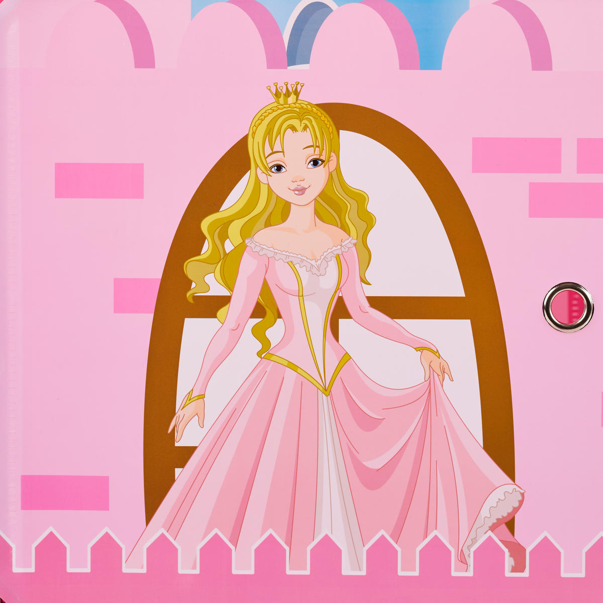 STECKREGAL Schloss - Rosa, Kunststoff/Metall (110/128/37cm) - Relaxdays