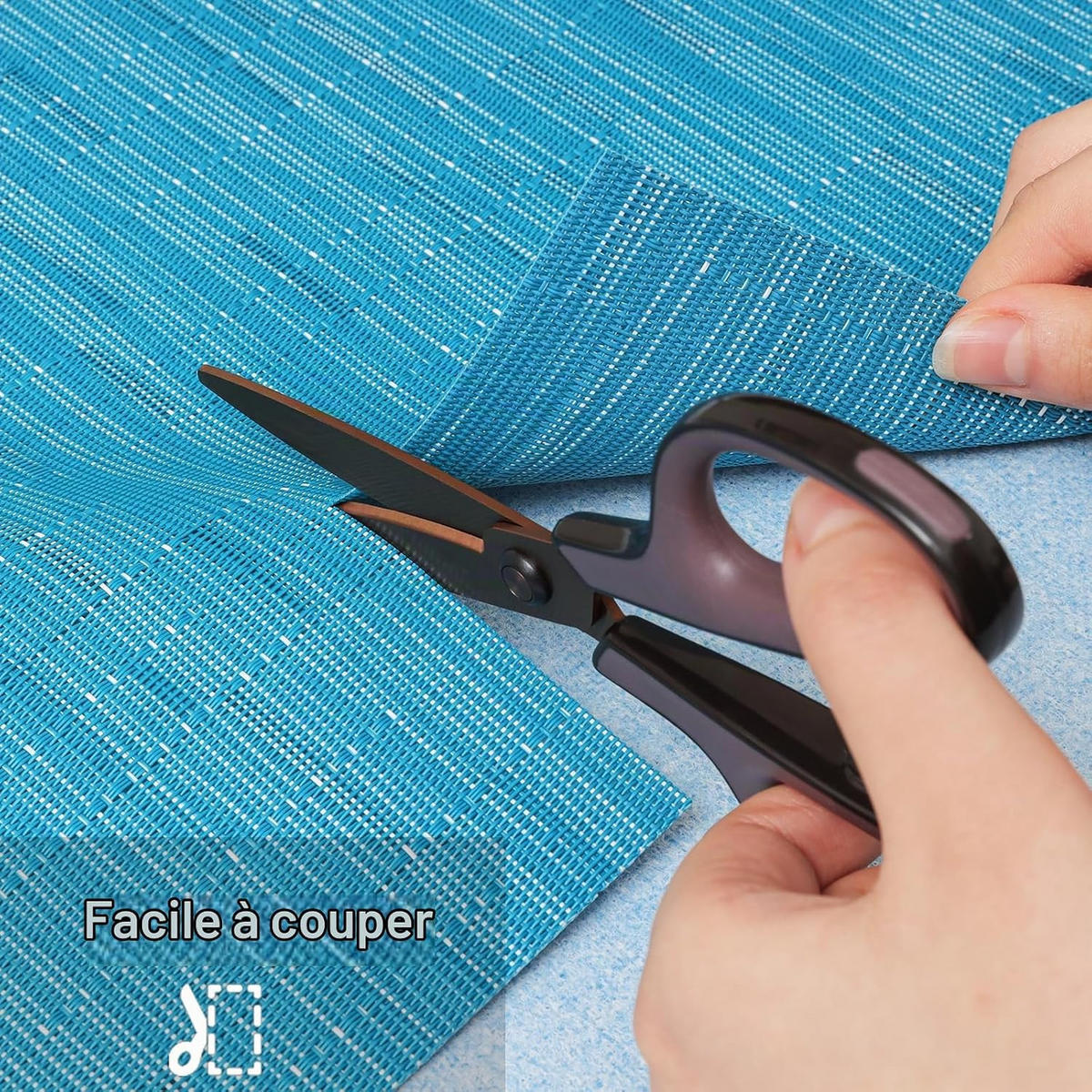 PLATZSETS (6er-Set) – 30 x 45 cm – Blau - Blau, Leder (30/45cm)
