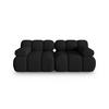 SOFA modular Bellis aus 3D-Stoff schwarz 2 Sitzplätze - Schwarz, Textil (94/70/188cm) - Micadoni