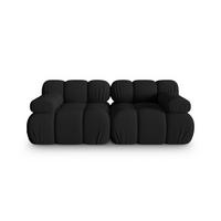 SOFA modular Bellis aus 3D-Stoff schwarz 2 Sitzplätze - Schwarz, Textil (94/70/188cm) - Micadoni
