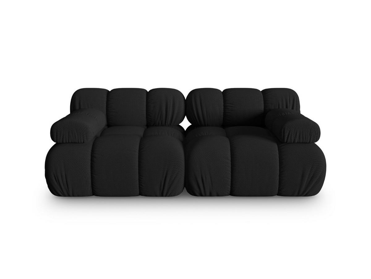 SOFA modular Bellis aus 3D-Stoff schwarz 2 Sitzplätze - Schwarz, Textil (94/70/188cm) - Micadoni