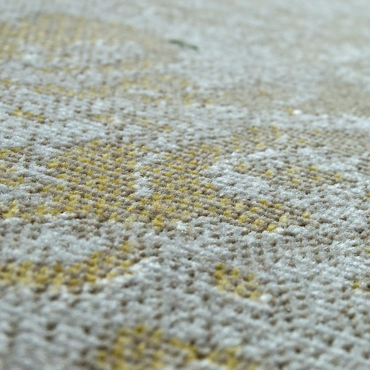 OUTDOOR Teppich Ornament-Muster Balkon, Terrasse schmutzabweisend Gelb Rechteckig 60x100 - Gelb, Textil (60/100cm) - KADIMA DESIGN