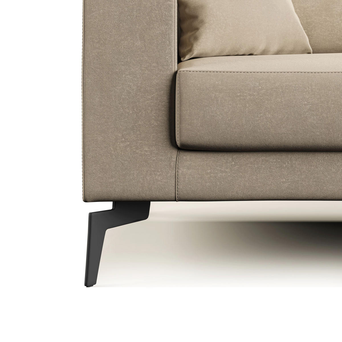 LINEARSOFA Prestige - Taupe, Textil (186/95/91cm) - Divani.store