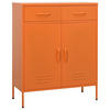 LAGERSCHRANK Orange 80/35/101,5 Cm Stahl - Orange, Metall (80/101.5/35cm) - vidaXL