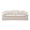SOFA XL NETTA Cremeweiß Cord - Creme/Braun, Birkenholz/Textil (258/90/116cm) - KAWOLA
