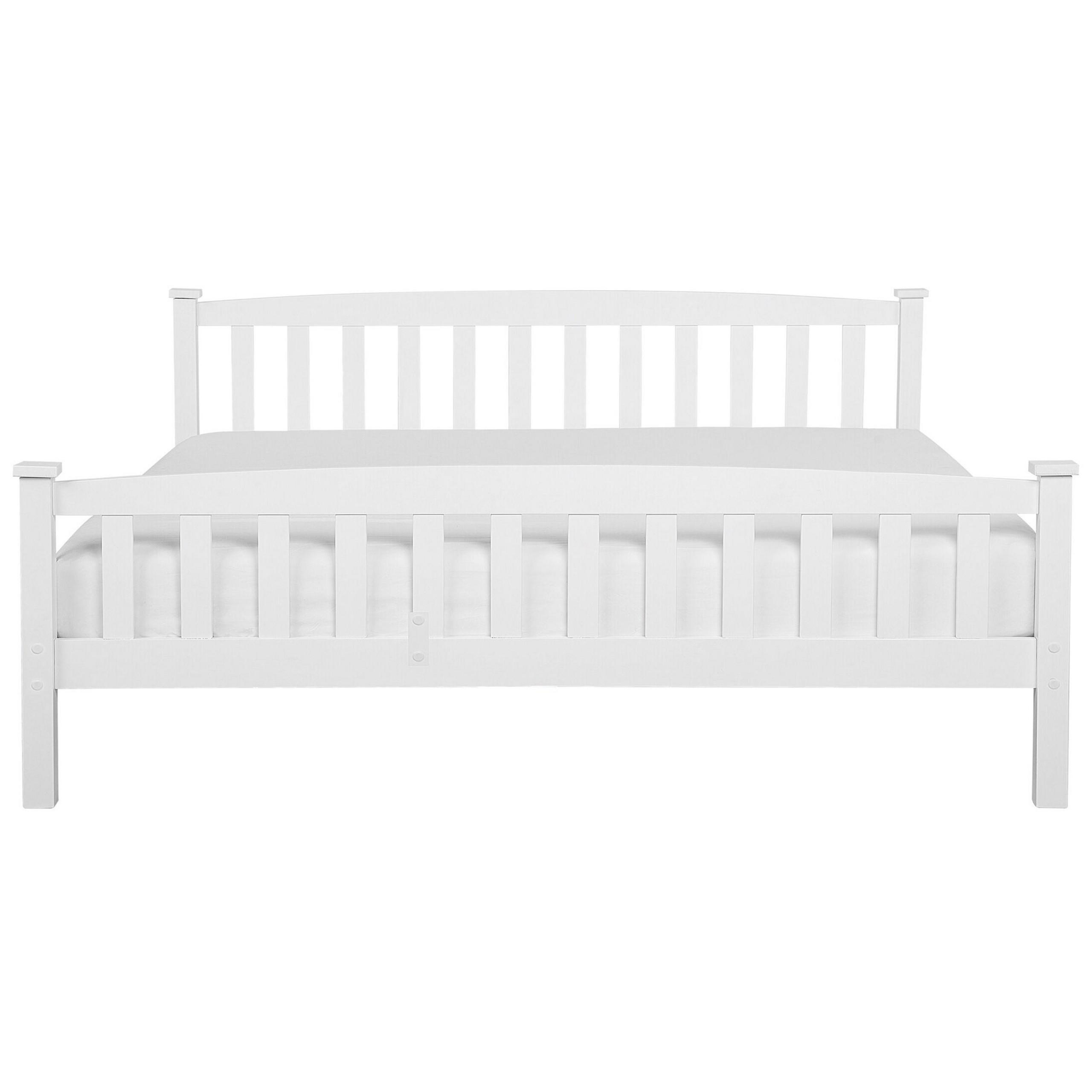 HOLZBETT 180/200cm Weiß Giverny - Weiß, Holz (180/200cm) - Beliani