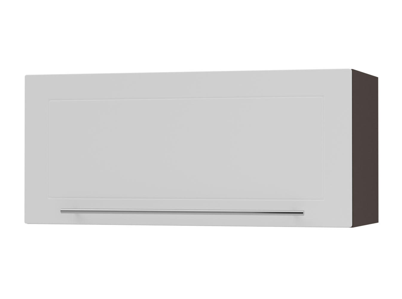Feldmann-Wohnen Klapphängeschrank Weiß, Dunkelgrau 80x36x32.5 cm