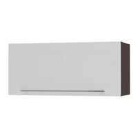 KLAPPHÄNGESCHRANK Kvantum W4B/80-AV Weiß Matt / Lava Matt 80 / 32,5 / 36cm - Dunkelgrau/Weiß, Holz/Holzwerkstoff (80/36/32.5cm) - Feldmann-Wohnen